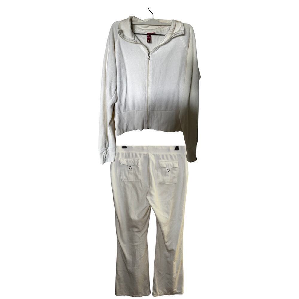 Rare Y2k So 2 piece lounge tracksuit white set